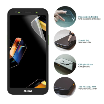 Protector de pantalla antichoque IK06 Clear Zebra TC501-TC701