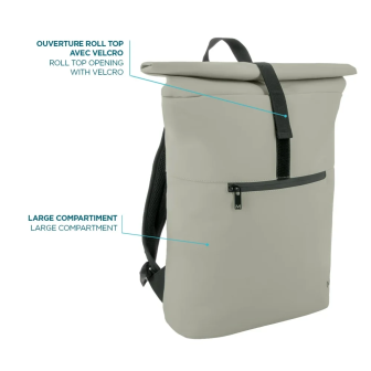 Mochila Rolltop Mobilis 14-16 Mineral Grey 16L