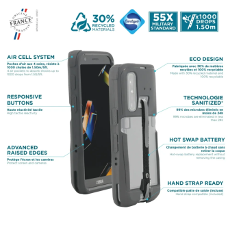 Funda con handstrap Mobilis Protech Case Zebra TC501