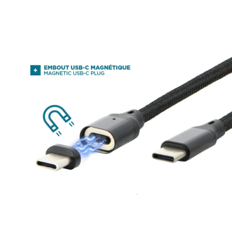 Cable USB C / Magnetic USB C Mobilis 2 m 60W