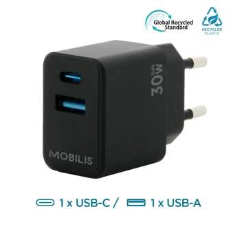 Cargador de pared Mobilis Fast Wall Charger EU