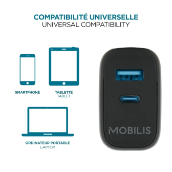 Cargador de pared Mobilis Fast Wall Charger EU