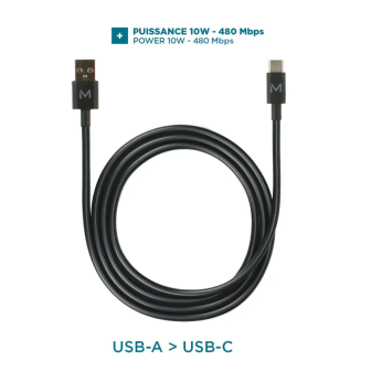 Cable de conexión USB-A a USB-C Mobilis 1 m