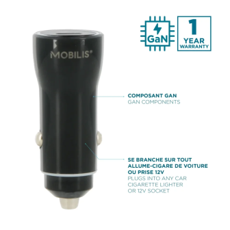 Cargador de coche 20W EnerGIA 1 USB C con bolsa blanda