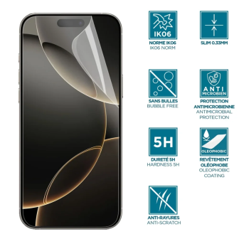 Protector de pantalla antichoque IK06 para iPhone 16