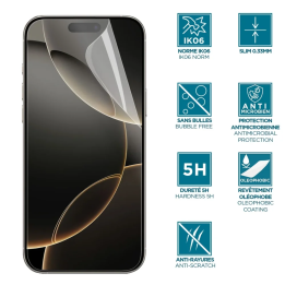 Protector de pantalla antichoque clear para iPhone 16