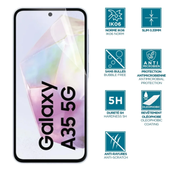 Protector de pantalla antichoque IK06 para Galaxy A35 5G/A55