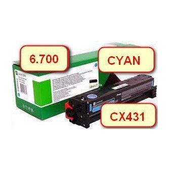 Lexmark Tóner Cyan 6.7k (CX431)