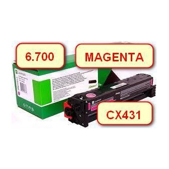 Lexmark Tóner Magenta 6.7k (CX431)