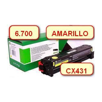 Lexmark Tóner Amarillo 6.7k (CX431)