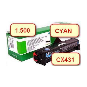 Lexmark Tóner Cyan 1.5k (CX431)