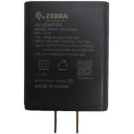 Adaptador de pared USB-C Zebra para EM45, versión UK