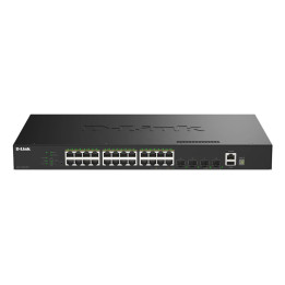D-LINK SWITCH SMART 24XGE + 4X10G SFP+ (POE 370W)