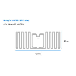LABEL POLYESTE 44X19MM TT 76MM RFID
