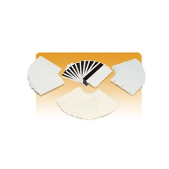 Tarjetas PVC recicladas blancas Zebra, lote de 500