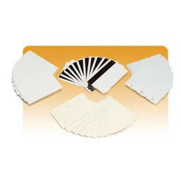 Lote de 500 tarjetas PVC recicladas blancas Zebra