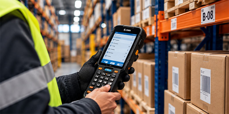 Tecnología AIDC para  almacenes más eficientes 